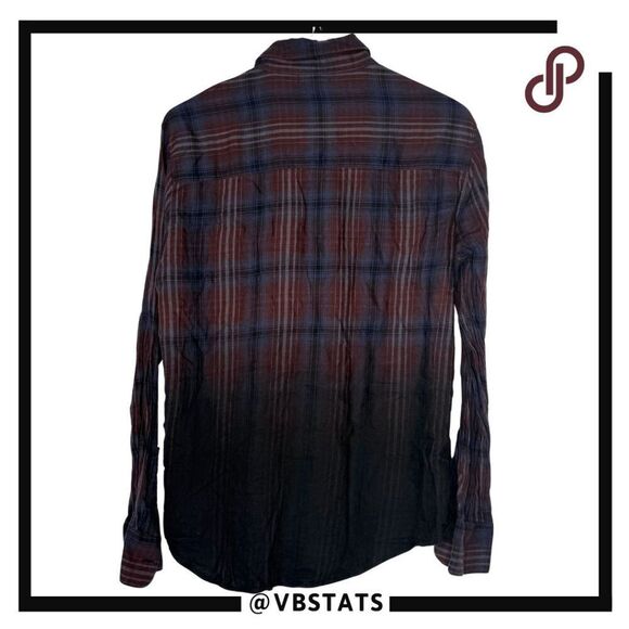 Paige Men's Cotton Blend Flannel Button-up Shirt Canterbury Plum Medium NWOT - Picture 1 of 8